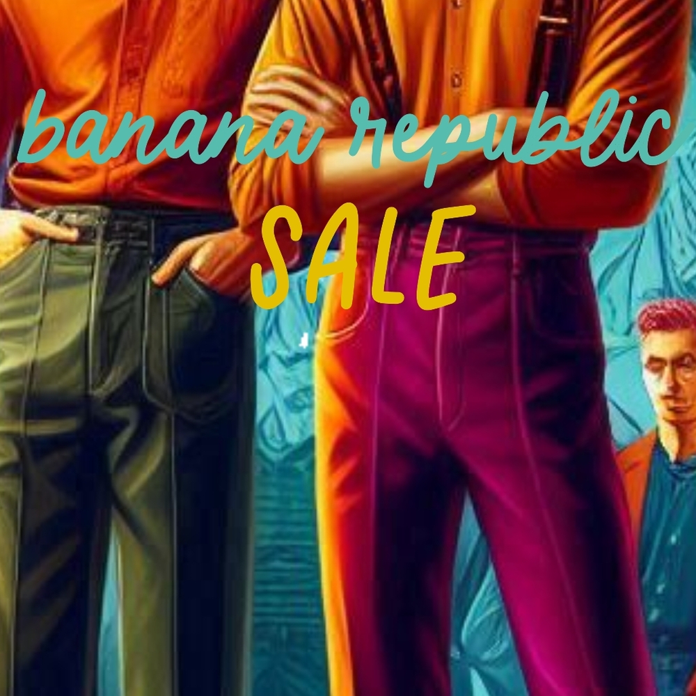 Banana Republic Green and Purple Chinos